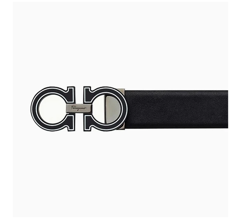 商品Salvatore Ferragamo|SALVATORE FERRAGAMO 黑色男士腰带 67-0028-742640,价格¥3428,第6张图片详细描述
