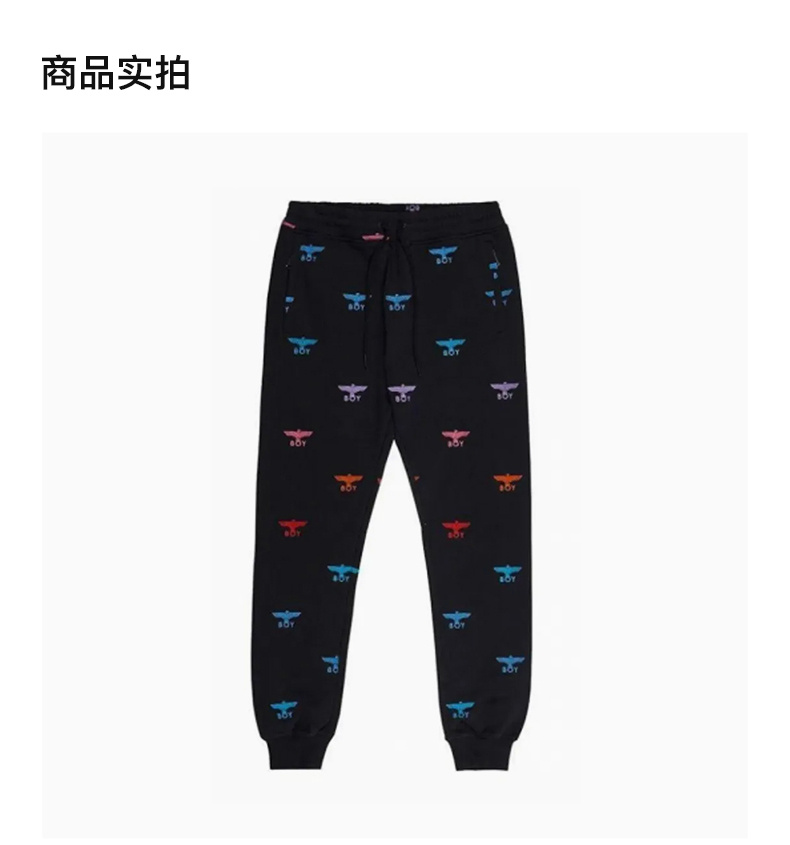 商品BOY LONDON|BOY LONDON 男黑色男士运动裤 REPEATEMB-JOGGER,价格¥398,第6张图片详细描述