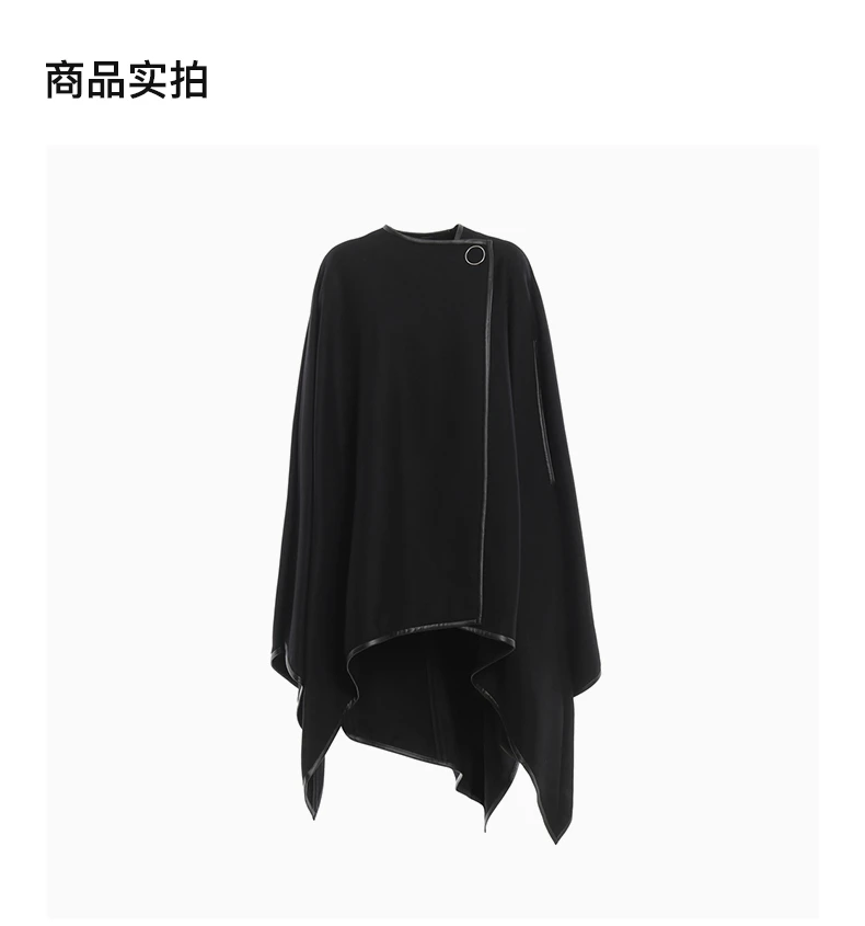 商品PINKO|PINKO 女黑色女士斗篷 1B144R-6192Z99,价格¥1755,第4张图片详细描述