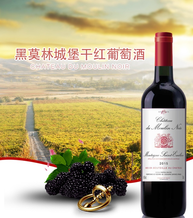 商品[国内直发] Majestic Wine|黑莫林城堡干红葡萄酒,价格¥336,第1张图片详细描述