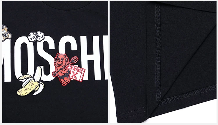 商品[国内直发] Moschino|Moschino 莫斯奇诺 黑色女士上衣 EJ0711-0540-J1555,价格¥1540,第5张图片详细描述