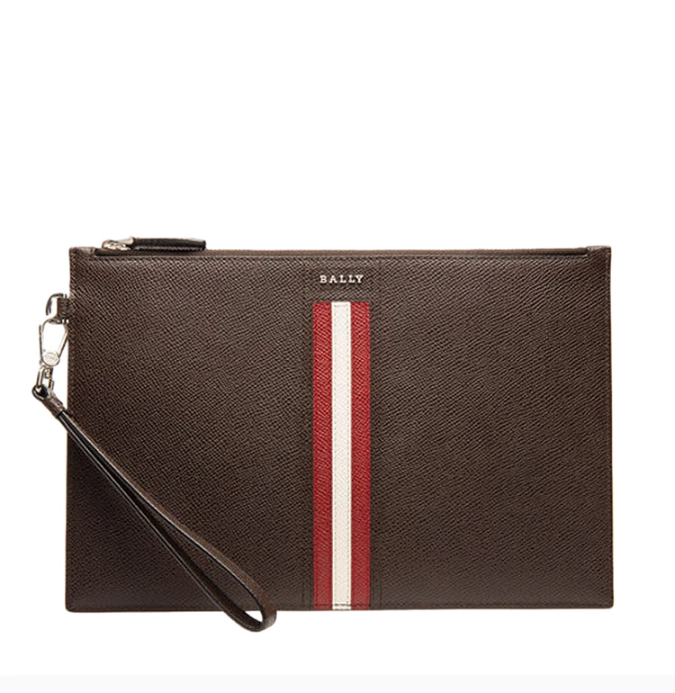 商品Bally|Bally 巴利 男士深棕色小牛皮手拿包 6232050,价格¥2174,第5张图片详细描述