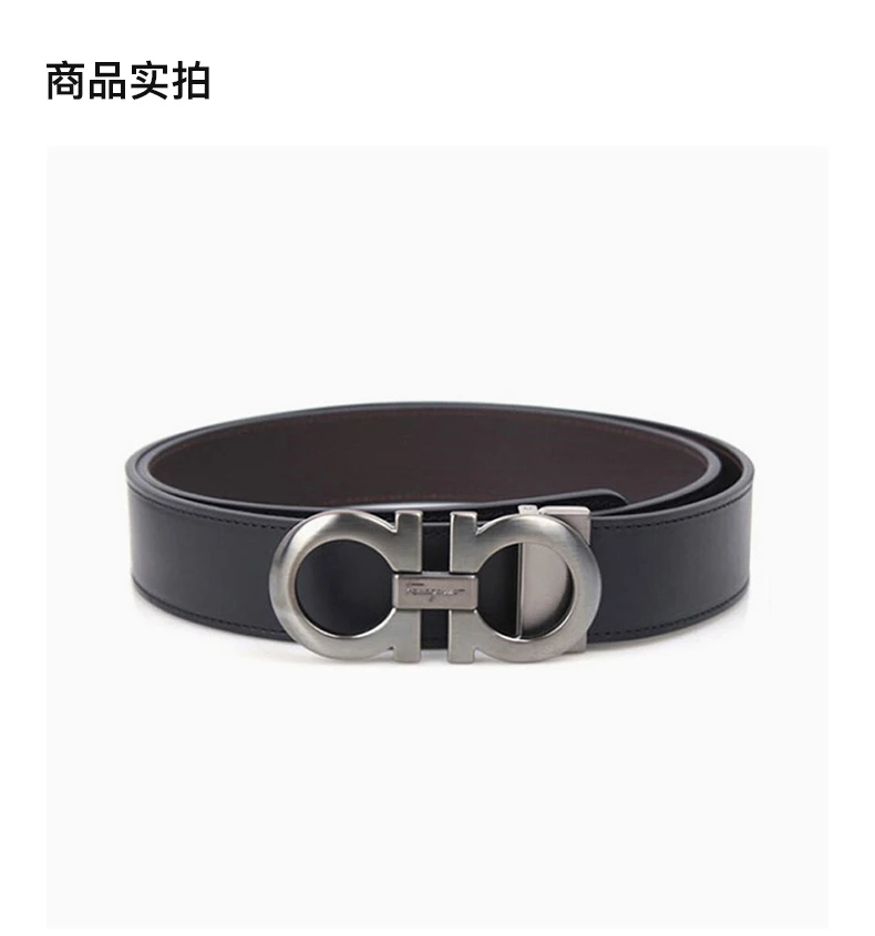 商品[国内直发] Salvatore Ferragamo|SALVATORE FERRAGAMO 黑色男士腰带 67-5542-0464231,价格¥3985,第4张图片详细描述