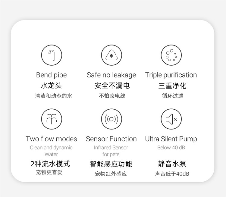 商品[国内直发] YeeCollene|宠物饮水机自动循环过滤猫咪饮水机智能宠物喂水器流动水小猫,价格¥355,第3张图片详细描述