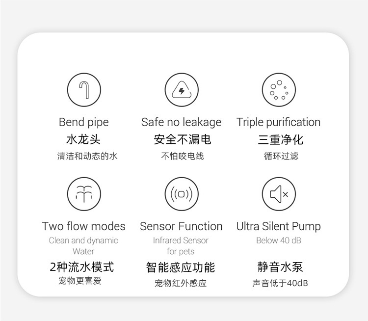 商品[国内直发] YeeCollene|宠物饮水机自动循环过滤猫咪饮水机智能宠物喂水器流动水小猫,价格¥357,第3张图片详细描述
