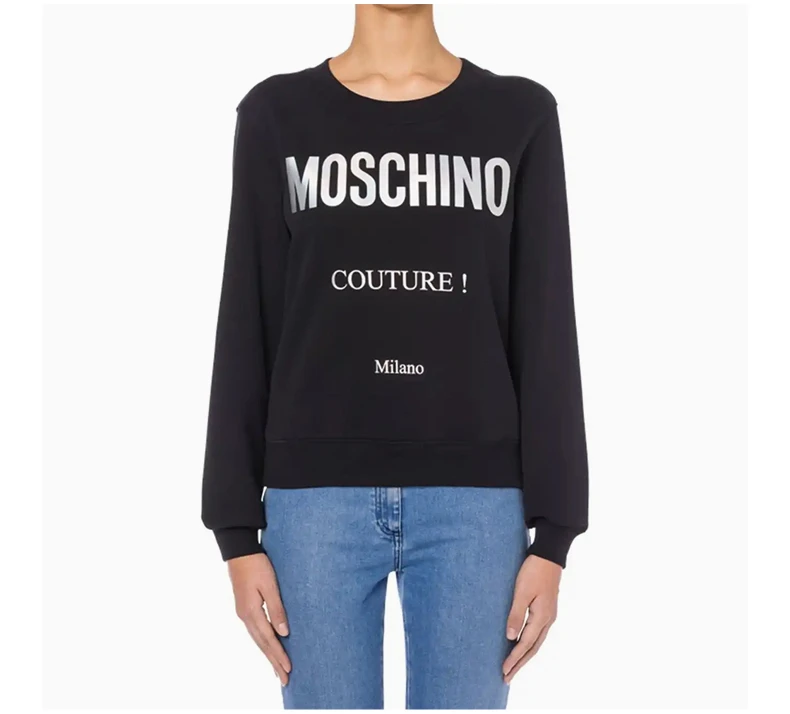 商品Moschino|MOSCHINO 黑色女士卫衣/帽衫 EJ1704-5527-1555,价格¥2059,第7张图片详细描述