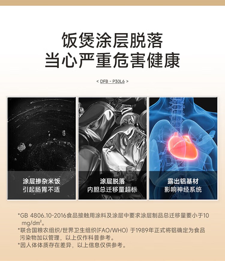 商品[国内直发] Bear|小熊（Bear）电饭煲 0涂层3L不锈钢内胆2-6个人电饭锅 家用多功能电饭煲米饭锅 3L DFB-E30V5,价格¥315,第46张图片详细描述