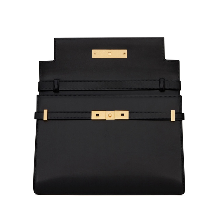 商品Yves Saint Laurent|SAINT LAURENT PARIS/圣罗兰 YSL MANHATTAN系列 女士黑色小牛皮可调节可拆卸肩带单肩斜挎手提包5792710SX0W1000,价格¥20003,第5张图片详细描述