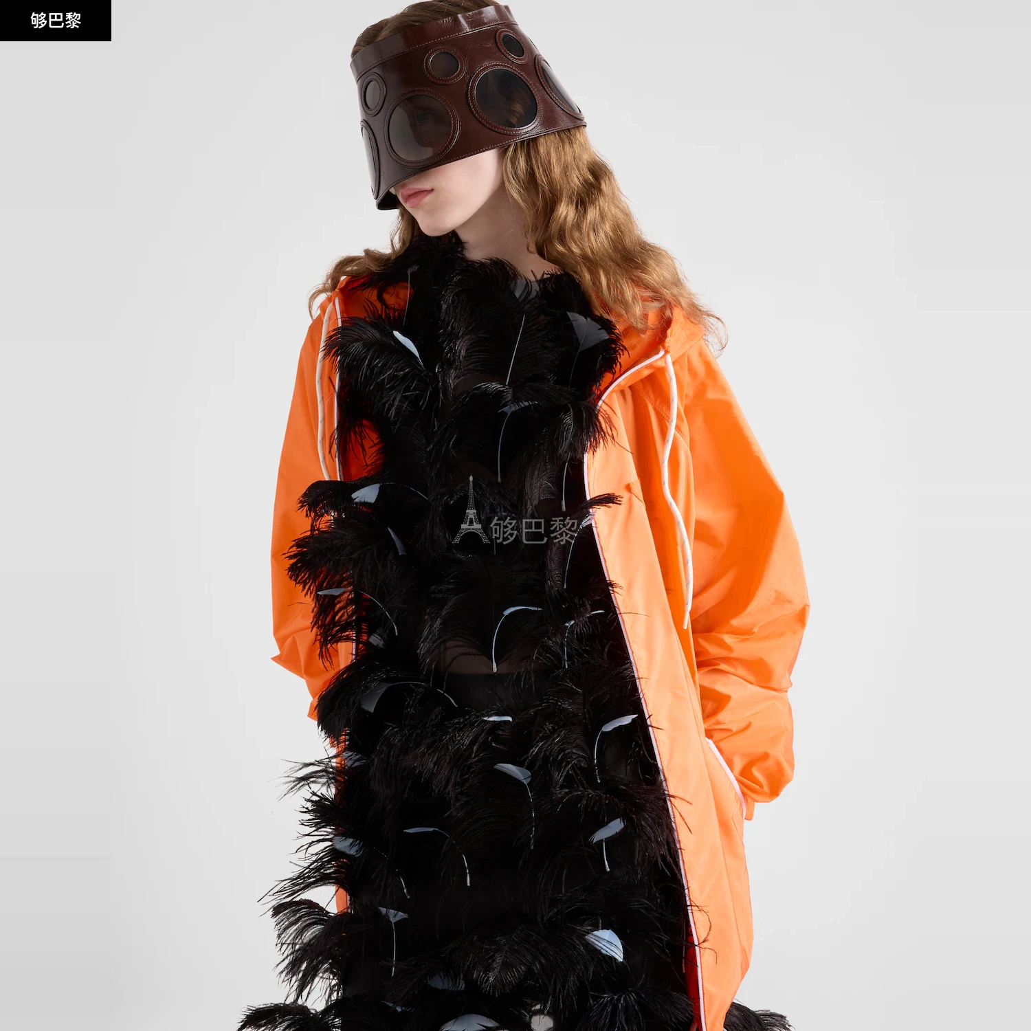 商品Prada|【预售】 普拉达 25春夏 女士 夹克 Veste de pluie en Re-Nylon léger 292276_1WQ9_F0049_S_OOO,价格¥13294,第5张图片详细描述
