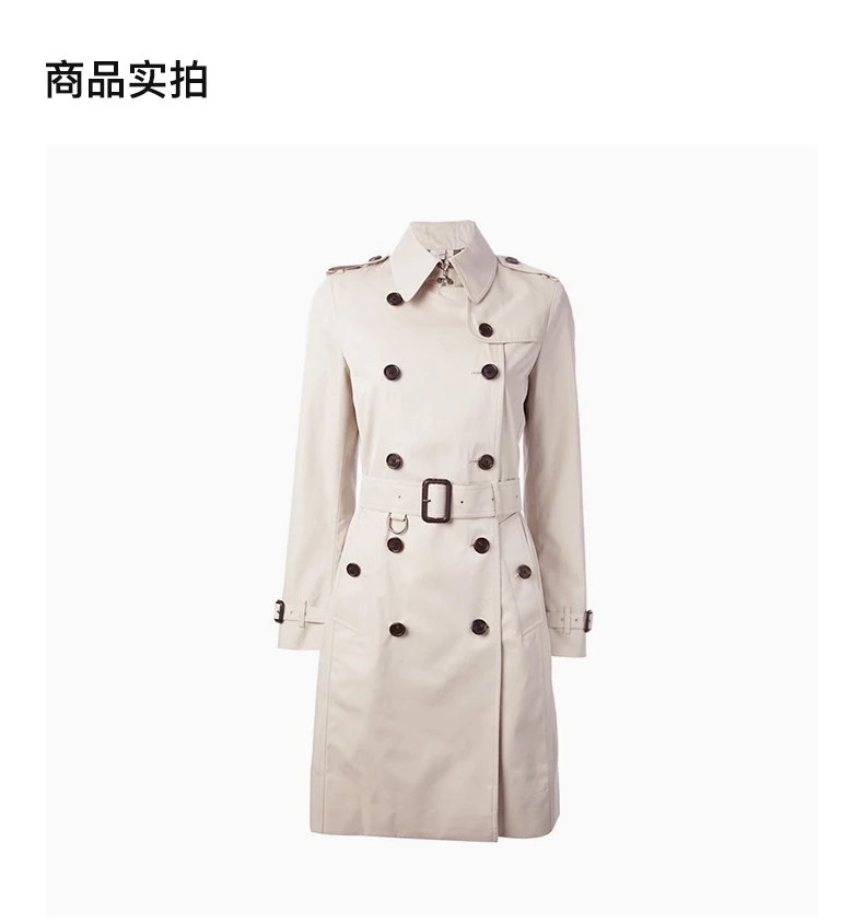 商品[国内直发] Burberry|BURBERRY 女米色女士风衣 3886097,价格¥10167,第4张图片详细描述