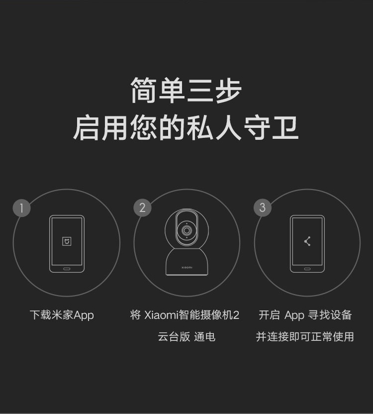 商品[国内直发] XIAOMI|小米智能摄像机2 云台版 400万像素 超微光全彩 AI智能看家 手机查看 人形侦测 人脸识别 家用 摄像头,价格¥267,第19张图片详细描述