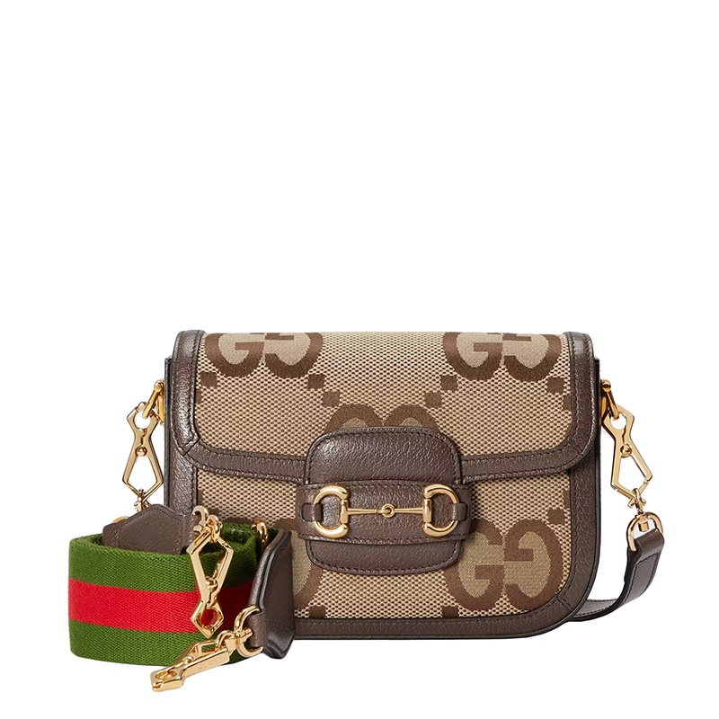 商品Gucci|GUCCI/古驰 22春夏新款Ophidia系列 女士迷你驼色乌木色超级老花帆布红绿织带马衔金扣单肩包658574UKMDG2570,价格¥20847,第2张图片详细描述