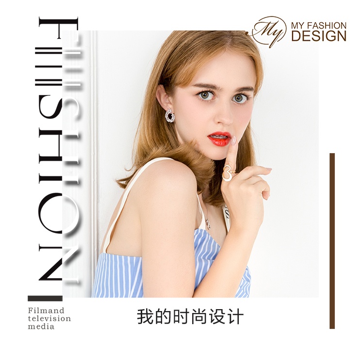 商品[国内直发] MYFD|MYFD 戒指女S925银玫瑰金色镶晶钻酷炫系列遇见奢华晚宴戒指,价格¥67,第1张图片详细描述