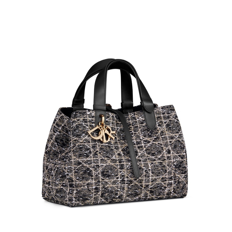 商品Dior|迪�奥 Toujours系列女士黑色呢子手提包 M2821ODIO_M197,价格¥28004,第7张图片详细描述