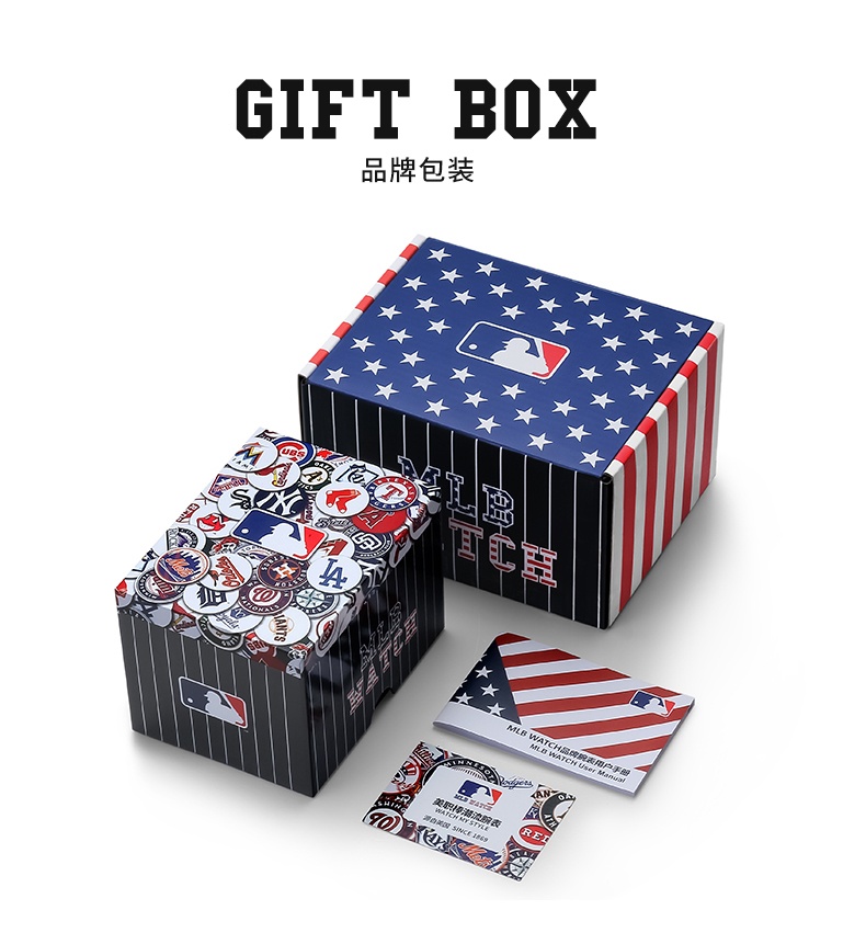 商品[国内直发] MLB|MLB美职棒 纽约街头嘻哈 时尚潮流硅胶情侣石英手表大表盘NY010,价格¥251,第13张图片详细描述
