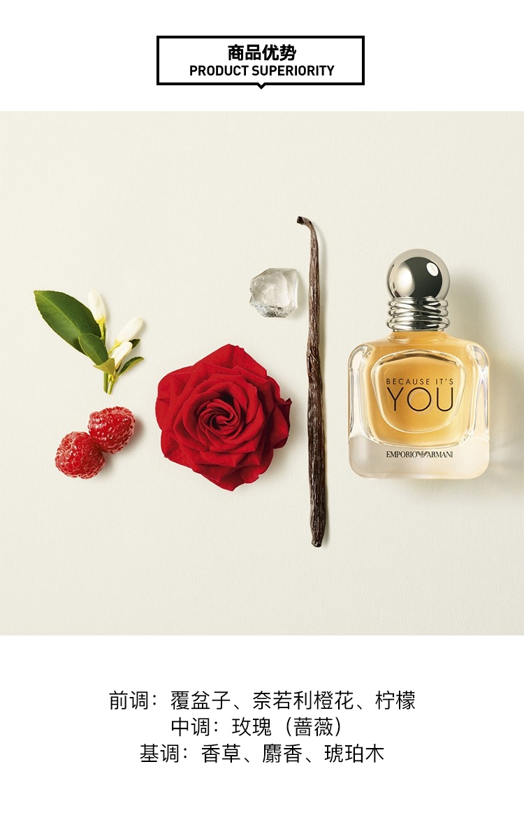 商品Giorgio Armani|Giorgio Armani阿玛尼 爱上你/因为是你女士浓香水 30/50/100ml,价格¥615,第3张图片详细描述