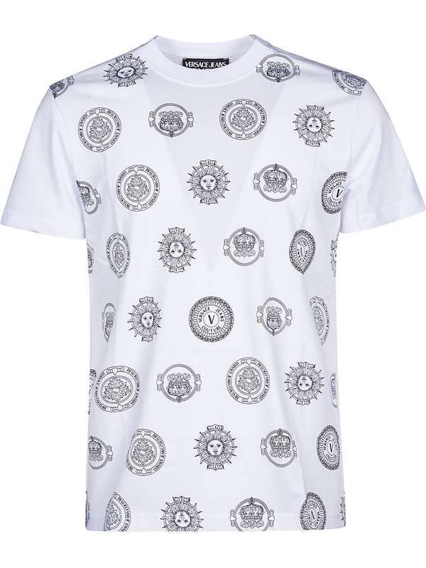商品[国内直发] Versace|VERSACE JEANS 男士T恤白色 72GAH6S4-JS047-003,价格¥482,第1张图片详细描述