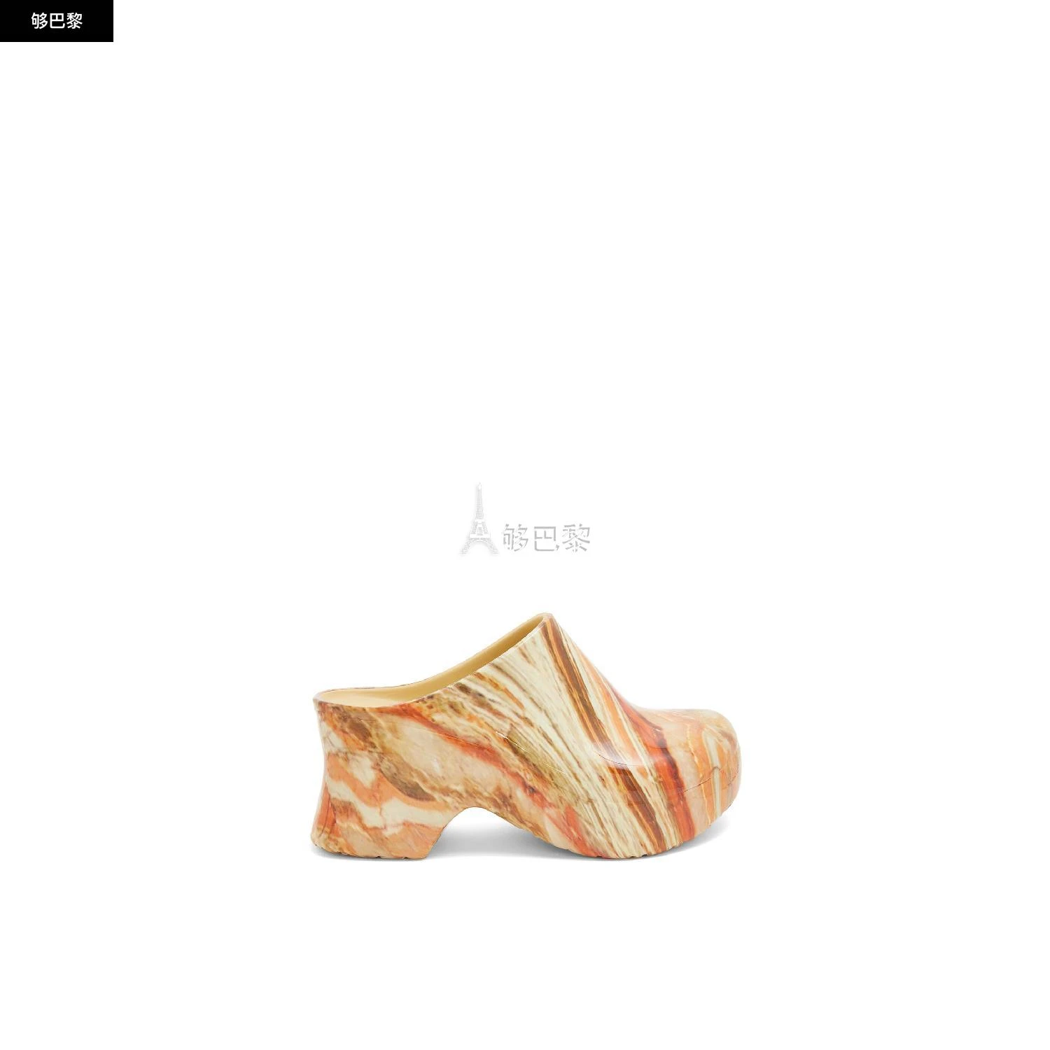 商品Loewe|包邮包税【预售7天发货】 LOEWE罗意威 23秋冬 女士 厚底鞋 Terra clog in light foam rubber L815V29X08-1860,价格¥4816,第4张图片详细描述