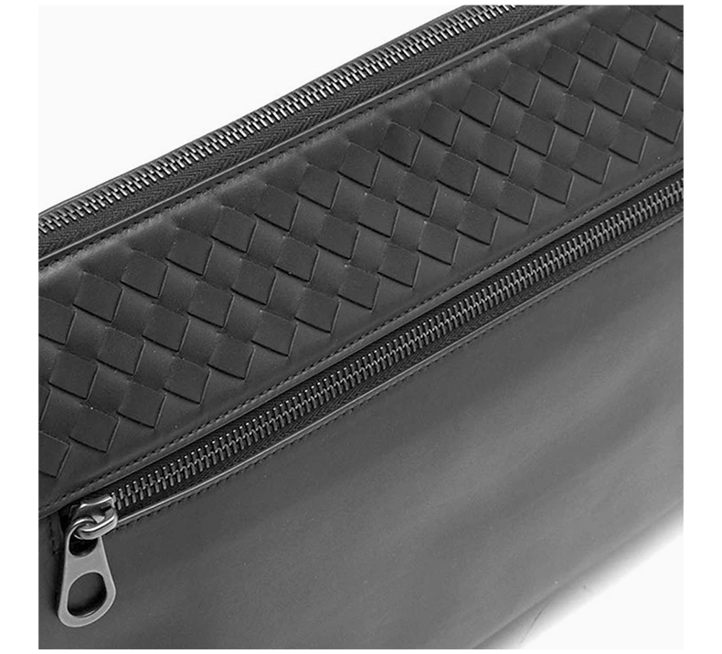 商品[国内直发] Bottega Veneta|BOTTEGA VENETA 男士深灰色羊皮正面编织细节手拿包 441573-VM402-2199,价格¥7515,第6张图片详细描述