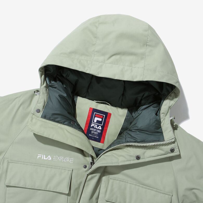 商品Fila|【享贝家】（国内发货）FILA斐乐 Explorer新款鹅绒工装保暖外套羽绒服藏 男女同款 蓝色/绿色 FS2DJD4E12XNAY  FS2DJD4E12XEGY  G-QD,价格¥683,第11张图片详细描述