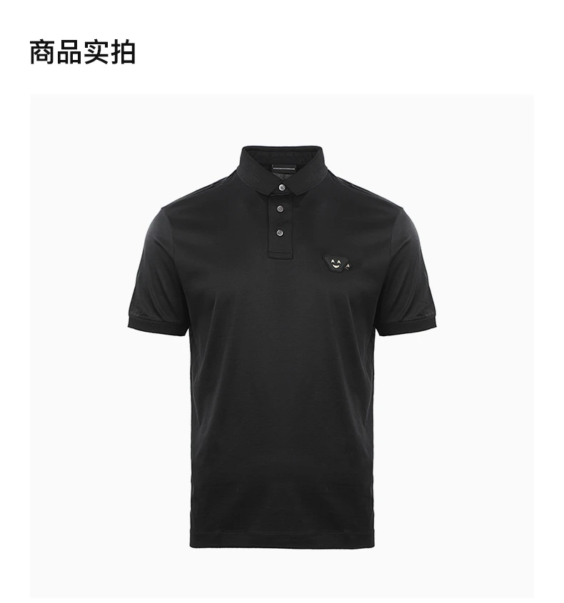 商品Emporio Armani|EMPORIO ARMANI 男黑色短袖T恤 3L1FFZ-1JUVZ-0999,价格¥591,第4张图片详细描述