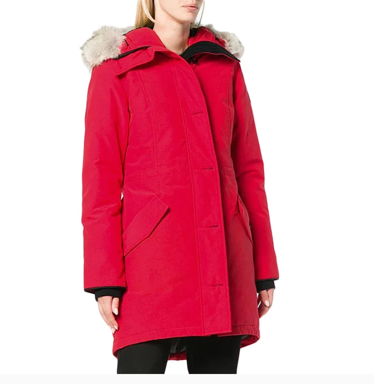 商品[国内直发] Canada Goose|Canada Goose 加拿大鹅 女士红色羽绒棉服 2580L-RED,价格¥7596,第5张图片详细描述