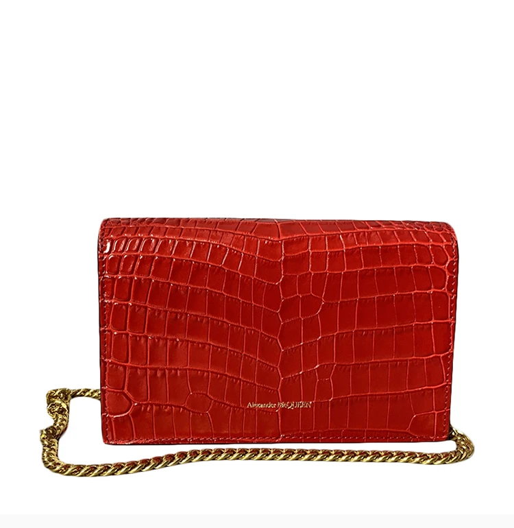 商品Alexander McQueen|ALEXANDER MCQUEEN 红色女士单肩包 613088-1HB0G-6013,价格¥4252,第7张图片详细描述