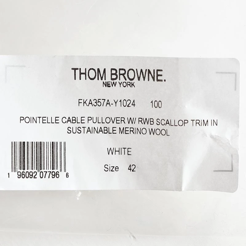 商品Thom Browne|THOM BROWNE 女白色女士卫衣/帽衫 FKA357A_Y1024_100,价格¥3930,第4张图片详细描述