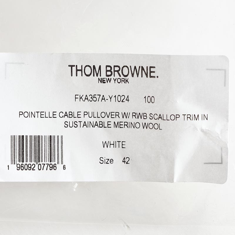 商品Thom Browne|THOM BROWNE 女白色女士卫衣/帽衫 FKA357A_Y1024_100,价格¥3793,第6张图片详细描述