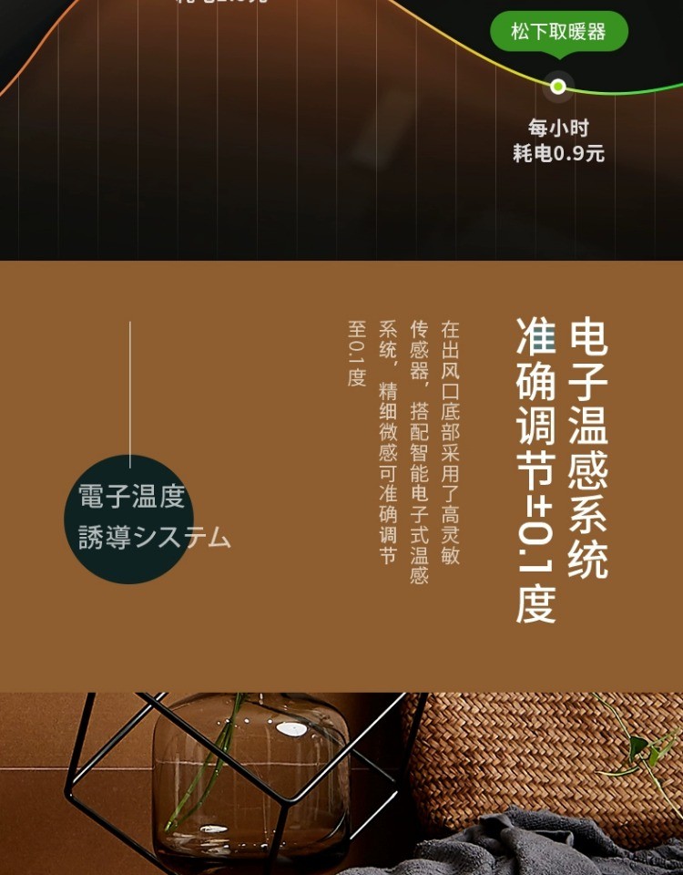 商品[国内直发] Panasonic|松下电暖气石墨烯取暖器家用节能省电暖器片客厅大面积暖风机速热,价格¥2692,第14张图片详细描述