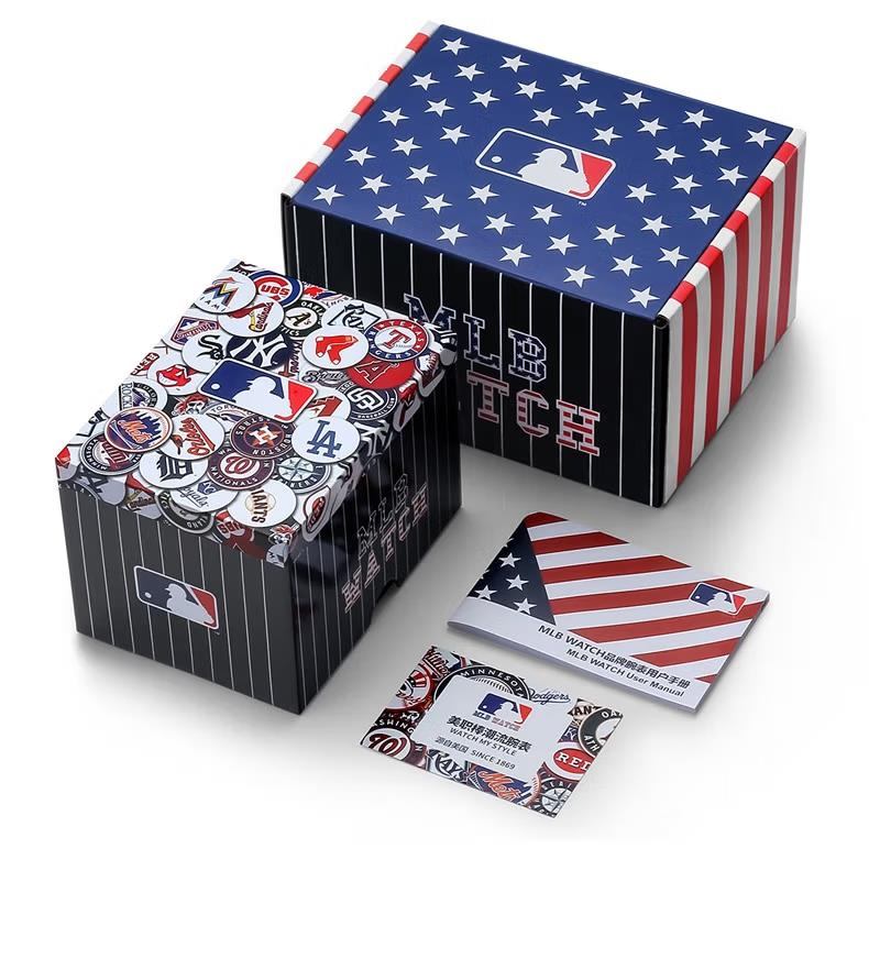 商品[国内直发] MLB|潮流时尚中性欧美硅胶带防水石英老表MLB-NY6007 黑老花满标,价格¥274,第15张图片详细描述