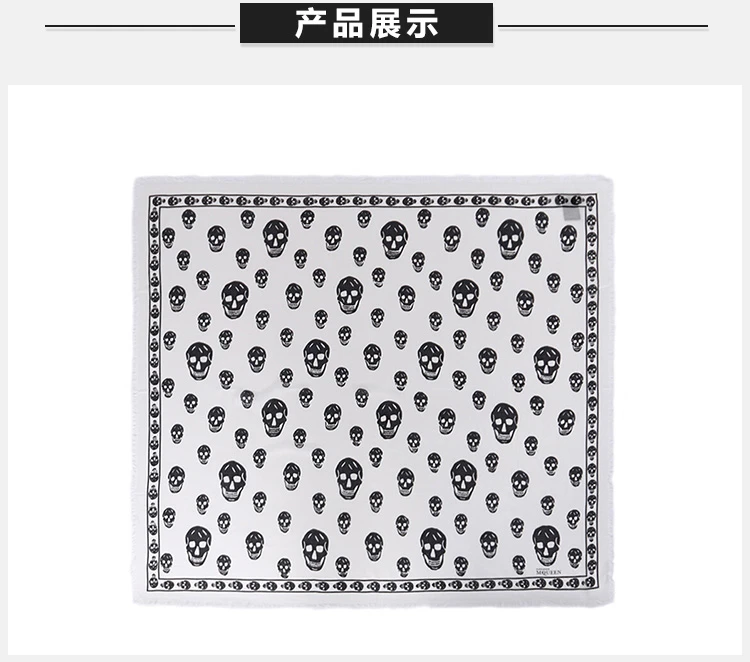 商品Alexander McQueen|ALEXANDER MCQUEEN 米黄色中性丝巾 110640-4943Q-9260,价格¥1372,第7张图片详细描述