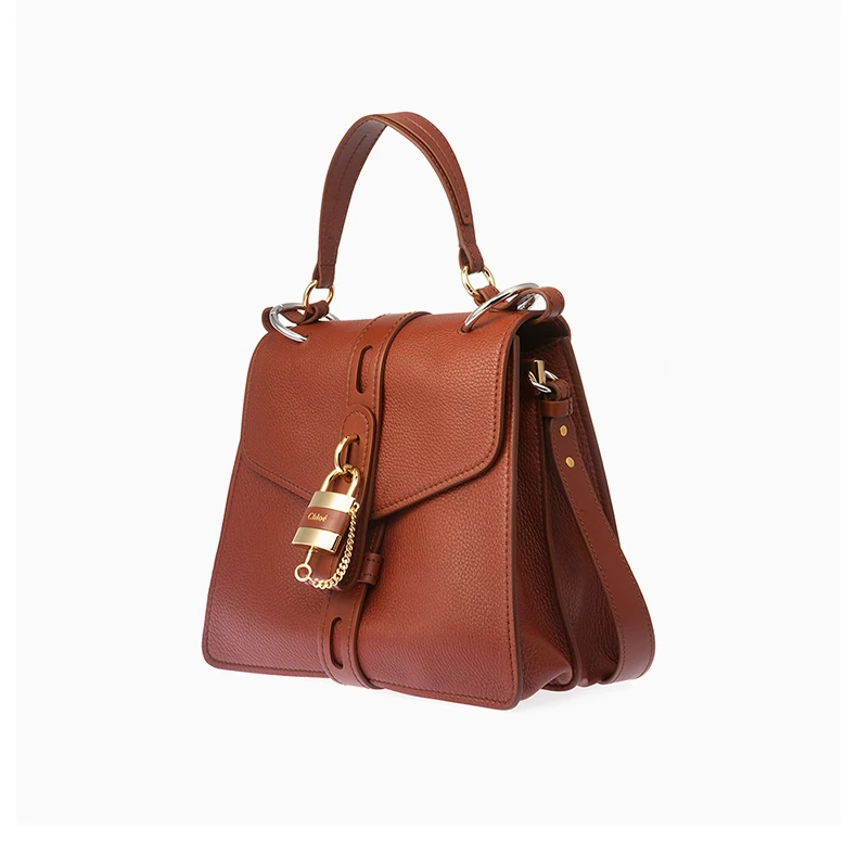商品[国内直发] Chloé|Chloe' 蔻依 棕色皮革挎包 C19AS188-B57-27S,价格¥7744,第4张图片详细描述