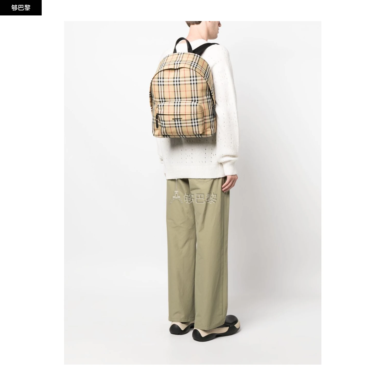 商品Burberry|【特惠8.6折】包邮包税【预售7天发货】 BURBERRY 2023秋冬 女士 双肩包 双肩包 2207871 8069749ARCHIVE ,价格¥10138,第5张图片详细描述