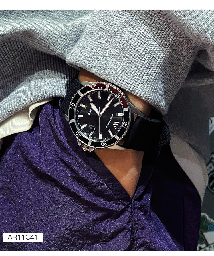 商品[国内直发] Emporio Armani|Armani阿玛尼旗舰店官网手表男 硅胶防水潮流时尚石英表男AR11341,价格¥1146,第5张图片详细描述