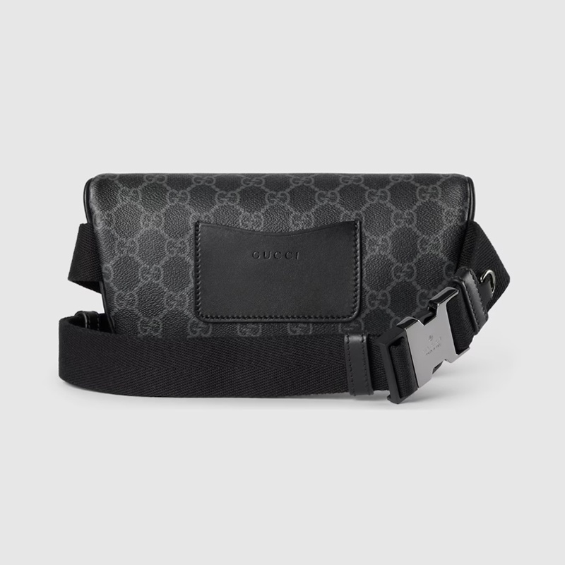商品Gucci|古驰男士黑色皮革Emblem小号腰包 821165FAED91000,价格¥9388,第15张图片详细描述