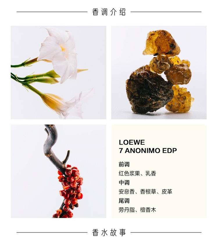 商品Loewe|LOEWE罗意威 无名英雄 男士香水 檀香木皮革调 EDP 50ml,价格¥509,第4张图片详细描述