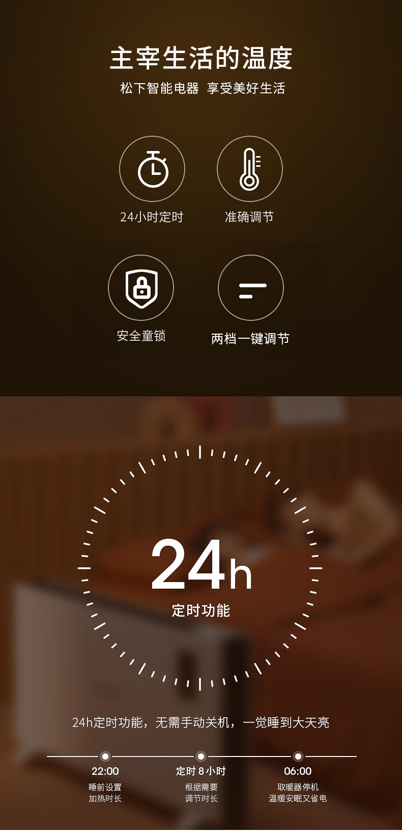 商品[国内直发] Panasonic|松下踢脚线石墨烯取暖器家用节能烤火炉速热暖风机电暖气AK2237CW,价格¥2360,第11张图片详细描述