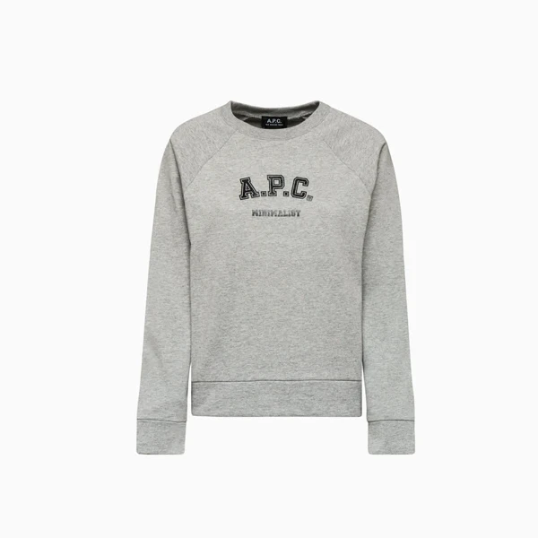 商品A.P.C.|A.P.C. 灰色女士卫衣/帽衫 COESMF27677PLB,价格¥465,第1张图片详细描述