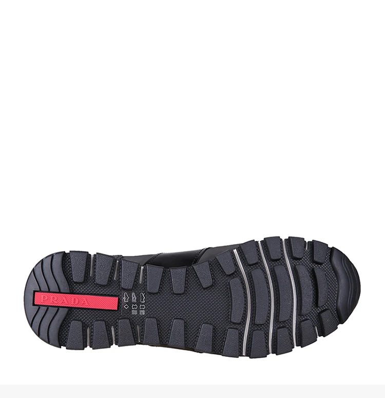 商品[国内直发] Prada|Prada 普拉达 男士深灰色牛皮拼接系带休闲运动鞋 4E2718-1ODT-F0002,价格¥4518,第8张图片详细描述