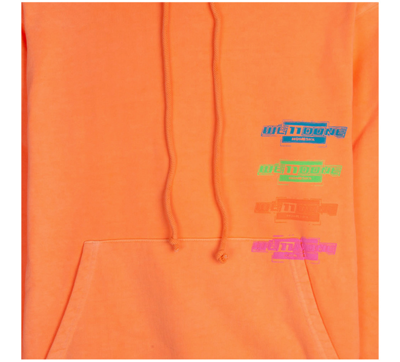 商品We11done|We11done 男士橘色印花卫衣 WD-TH1-21-502-U-NO,价格¥1404,第10张图片详细描述