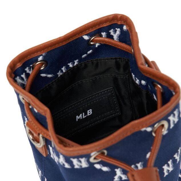 商品MLB|【享贝家】MLB单肩包NY迷你水桶包时尚百搭 浅灰色\米色\黑色\藏蓝色3ABMS022N,价格¥414,第14张图片详细描述