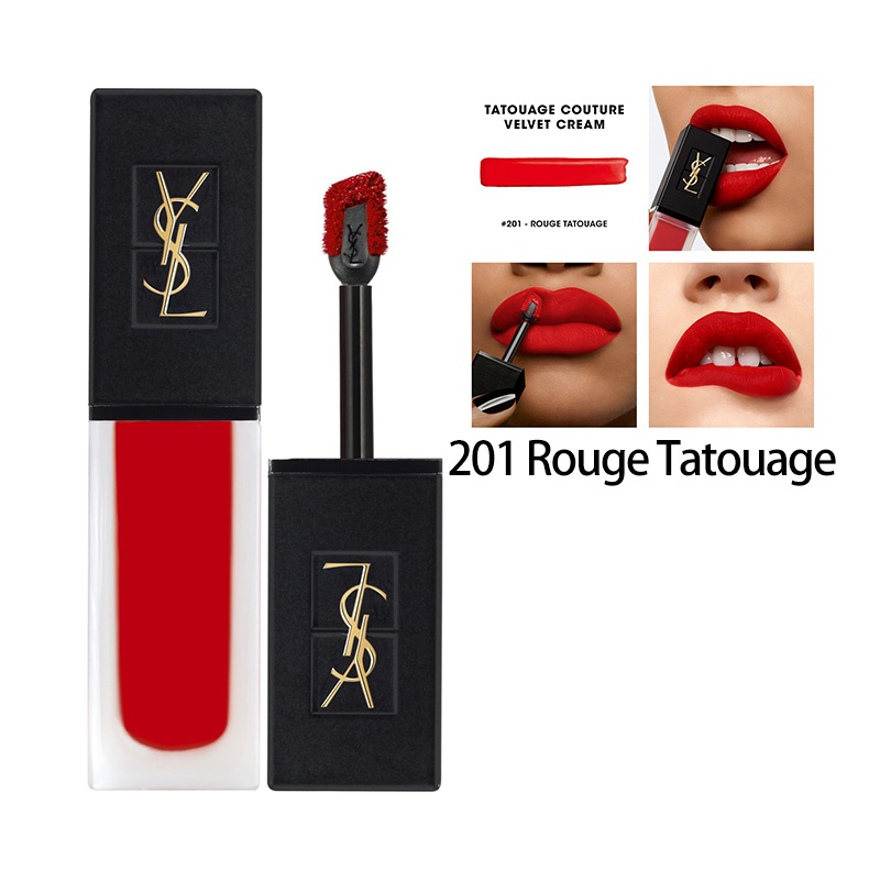 商品Yves Saint Laurent|圣罗兰 YSL新款黑管丝绒哑光唇釉唇彩,价格¥228,第4张图片详细描述