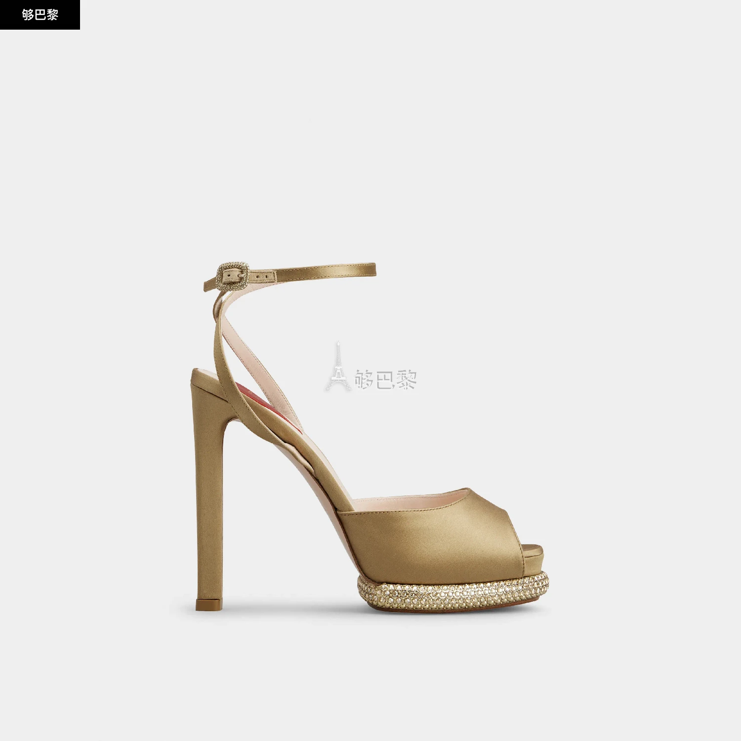 商品Roger Vivier|【预售】 ROGER VIVIER 25春夏 女士 高跟凉鞋 Viv' Choc丝缎厚底凉鞋 RVW73338620RS0C603 ,价格¥18066,第2张图片详细描述