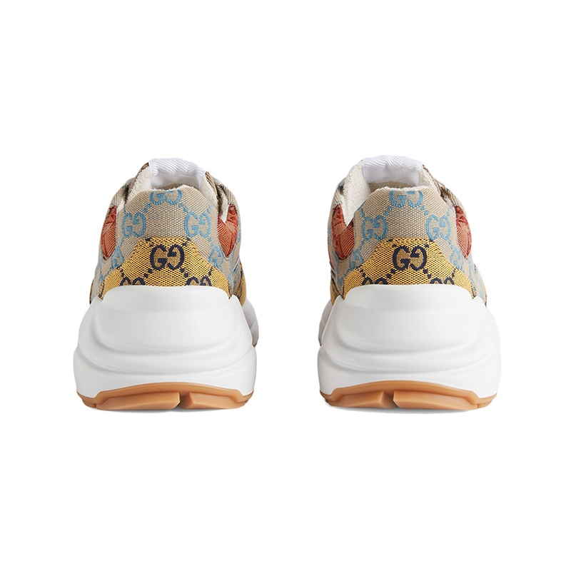 商品Gucci|现货GUCCI/古驰 Rhyton GG女士彩色帆布运动鞋老爹鞋6636812UZJ07064 ,价格¥3424,第5张图片详细描述