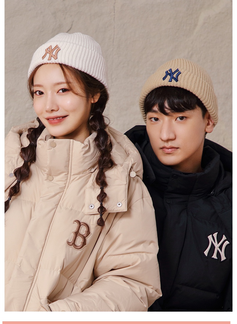 商品MLB|【韩国直邮】MLB男女帽子NY毛线帽LOGO刺绣秋冬运动休闲果冻防风冷帽,价格¥232,第6张图片详细描述
