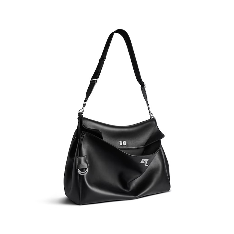 商品Balenciaga|巴黎世家男士光滑黑色小牛皮 Rodeo 邮差包 8218872ABOX1000,价格¥27103,第12张图片详细描述