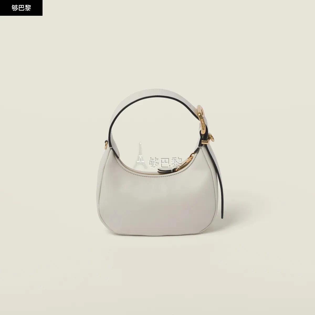 商品Miu Miu|包邮包税【预售7天发货】 MIUMIU缪缪 23秋冬 女士 手提包 Sac hobo en cuir 5BP084_2E6Y_F0K74_V_OOO,价格¥10975,第6张图片详细描述