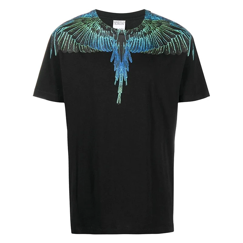 商品Marcelo Burlon|MARCELO BURLON 黑色男士T恤 CMAA018R21-JER001-1069,价格¥992,第1张图片详细描述