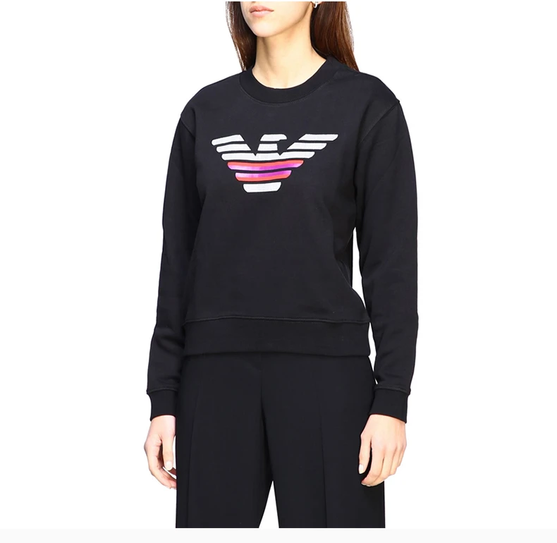 商品Emporio Armani|EMPORIO ARMANI 黑色女士卫衣/帽衫 3H2M8Z-2J49Z-0999,价格¥716,第5张图片详细描述